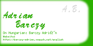 adrian barczy business card